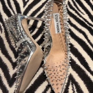 Steve Madden Clear Studded pumps size 8